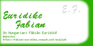 euridike fabian business card